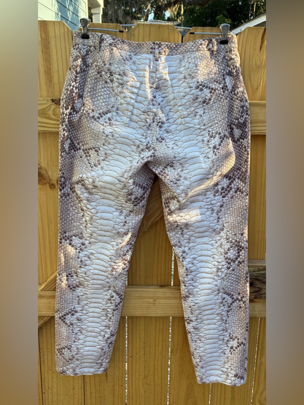 Etcetera Snake Print Pants Size 12 – Cotton Stretch Anke - Picture 2 of 6